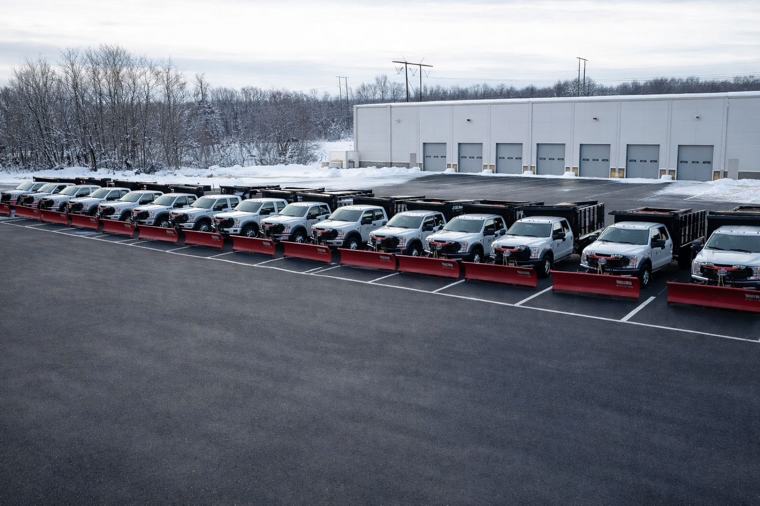 Prendergast Landscape Contractors Snow and Ice Removal Fleet