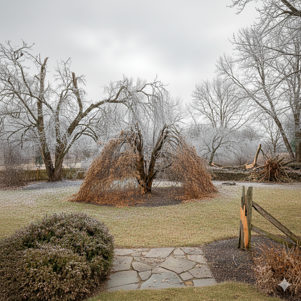 Winter Landscape Damage in New Jersey